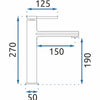 PENTRU LAVOAR EMPA OVAL CHROM HIGH