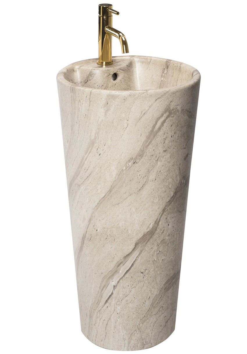 LAVOAR FREESTANDING DE SINE STĂTĂTOR CERAMIC EMPA BLANKA NATURAL MATT MARMURĂ