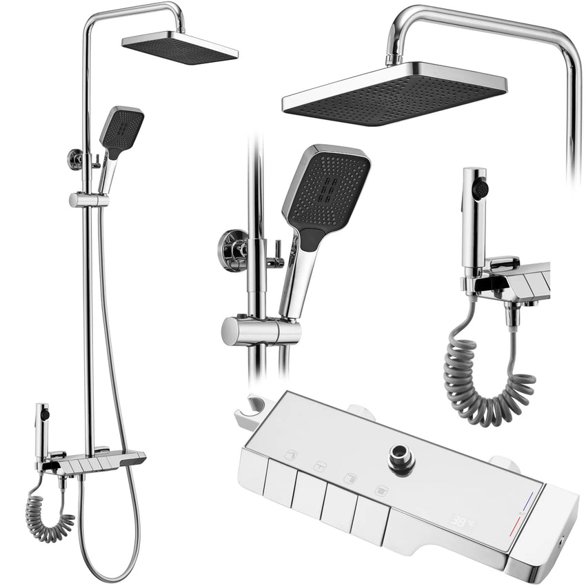 COLOANA DE DUS CU TERMOSTAT EMPA  ROB CHROME