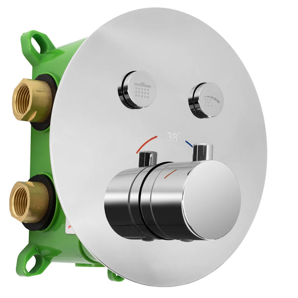 SET DE DUȘ INCASTRAT EMPA LUNGO MILER CROM + BOX CU TERMOSTAT