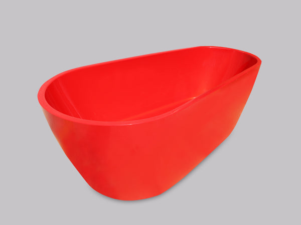 Cada freestanding, MillaEMMA -EMPA ovala red, 170 x 79.5 x 60 cm