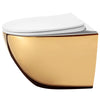 SET VAS WC CARLO FLAT + BIDEU CARLO MINI GOLD/WHITE