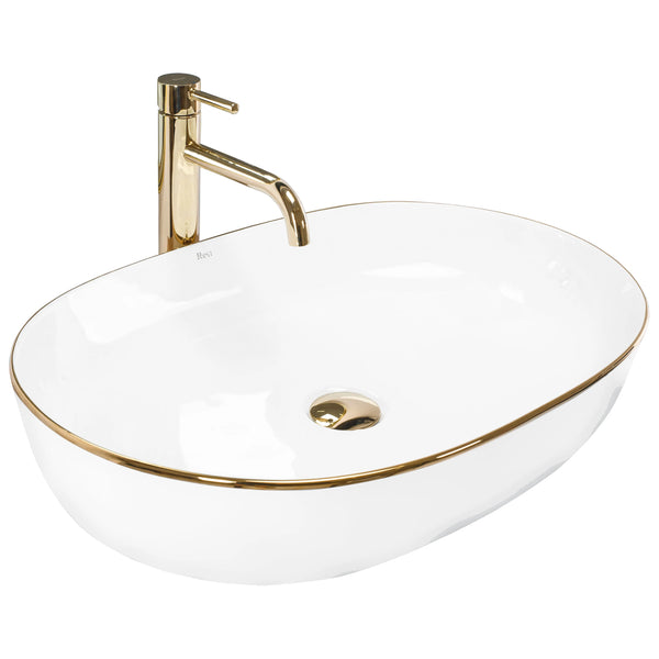 LAVOAR CERAMIC PENTRU BLAT EMPA CLEO WHITE GOLD EDGE