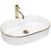 LAVOAR CERAMIC PENTRU BLAT EMPA NADIA WHITE GOLD EDGE