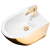 SET VAS WC CARLO FLAT + BIDEU CARLO MINI GOLD/WHITE