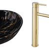 SET LAVOAR EMPA SOFIA MARMURA NEAGRA + BATERII INALTA EMPA LUNGO GOLD + DOP UNIVERSAL EMPA GOLD