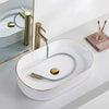 LAVOAR CERAMIC PENTRU BLAT EMPA NADIA WHITE GOLD EDGE